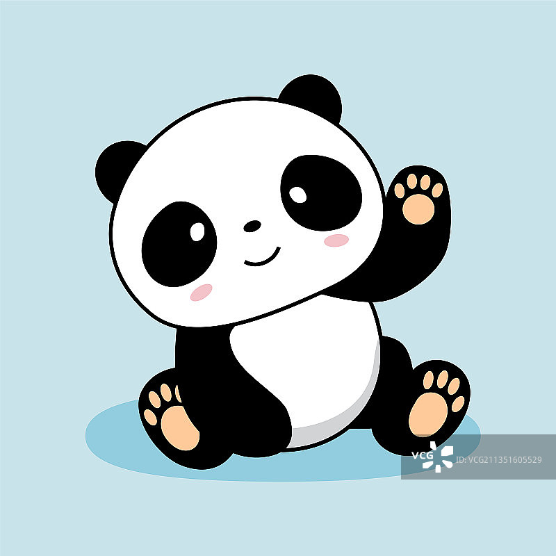 卡通熊猫可爱动物图片素材