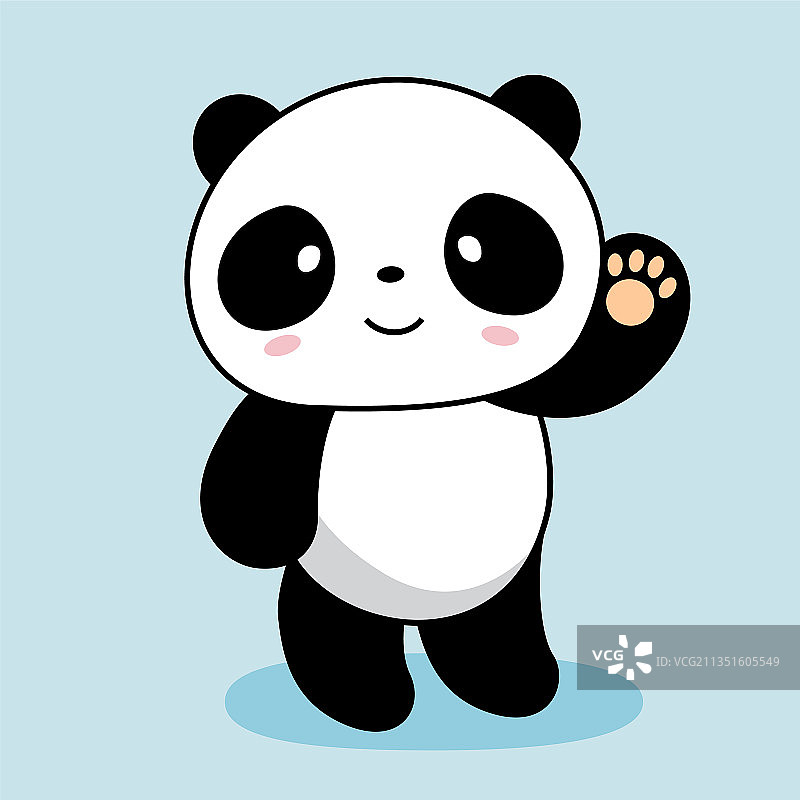 卡通熊猫可爱动物图片素材