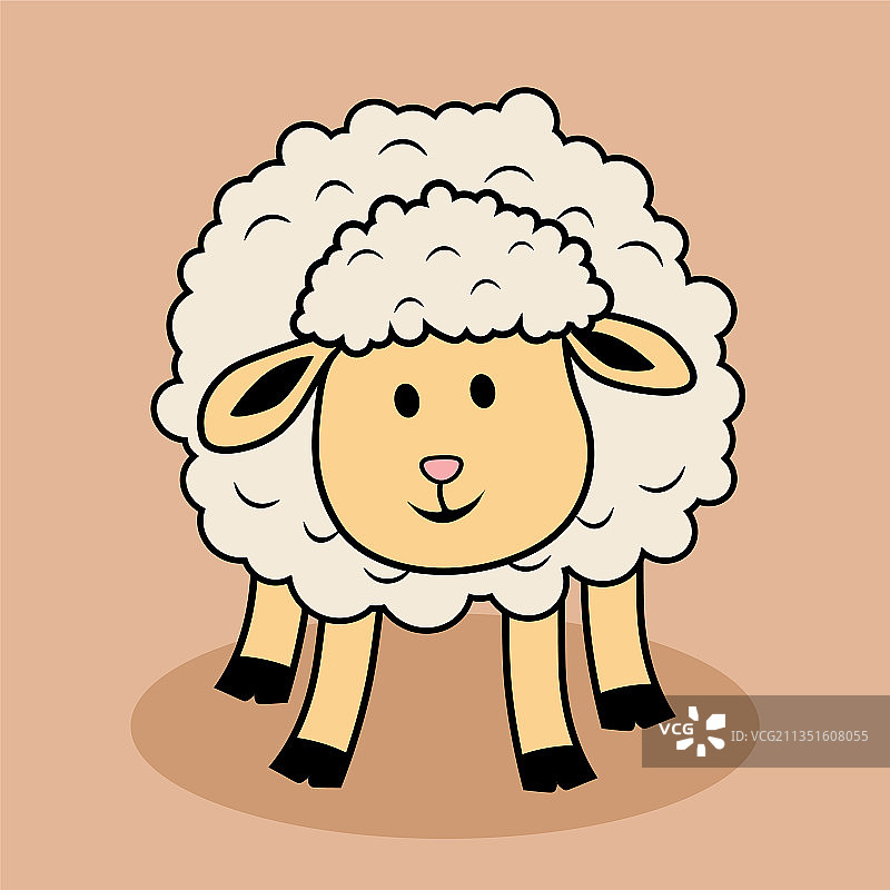 绵羊卡通图案图片素材
