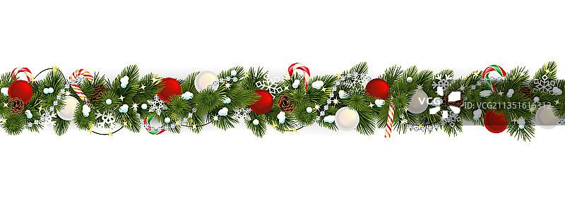 圣诞节雪枝边框图片素材