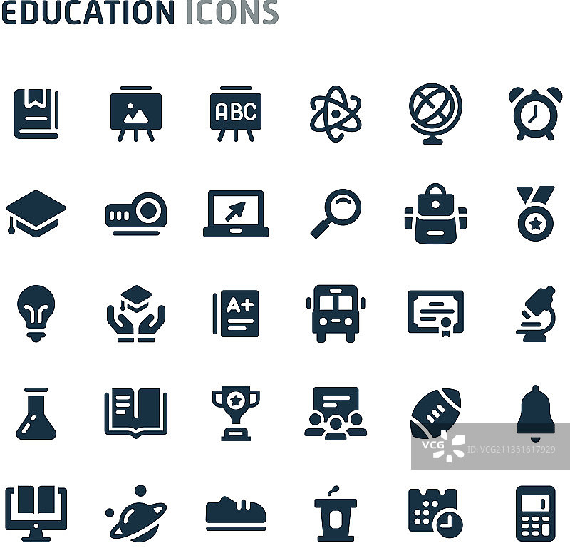 教育图标Fillio黑色图标系列图片素材