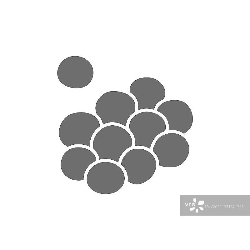 鱼子酱爬行动物蛋细胞灰色图标图片素材