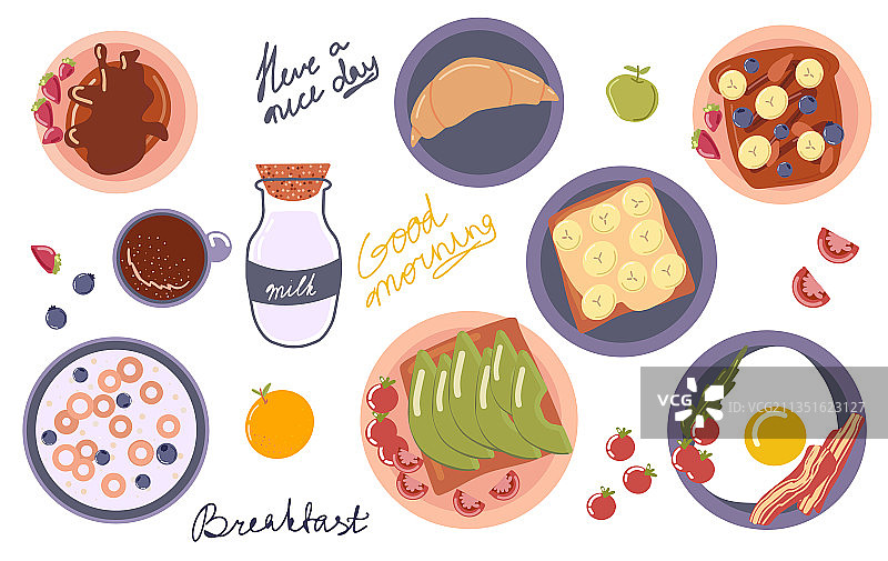 美味早餐合集图片素材