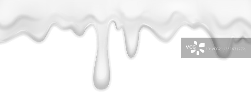 滴落的奶油牛奶酸奶奶油边框图片素材