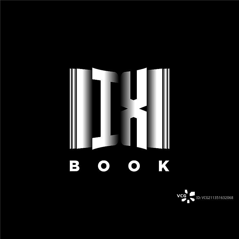 IX单字母logo，书籍造型风格图片素材
