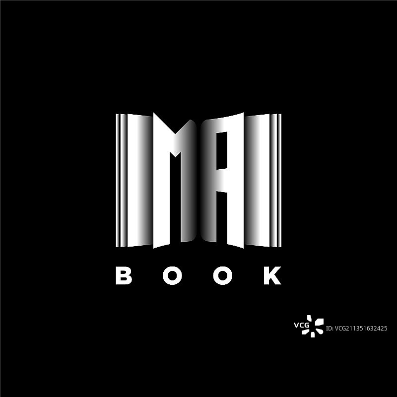 MA字母组合书籍造型风格图片素材