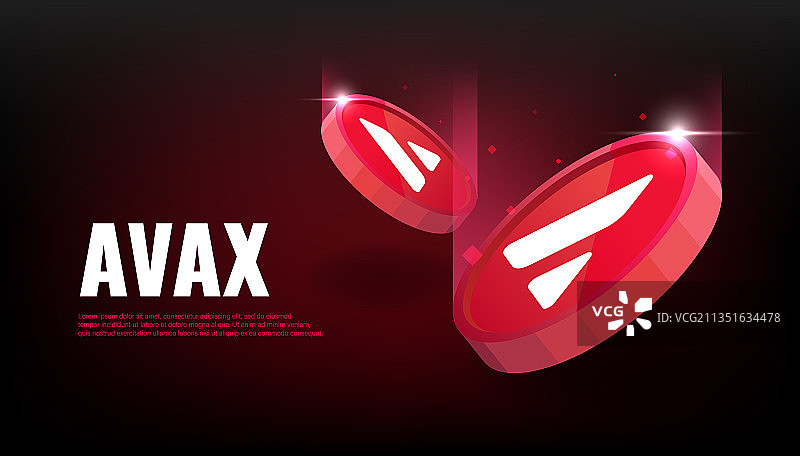 雪崩 AVAX banner AVAX币 加密货币图片素材