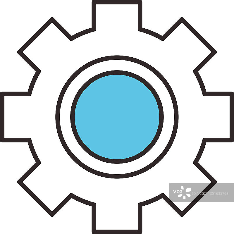 机械齿轮扁平图标图片素材