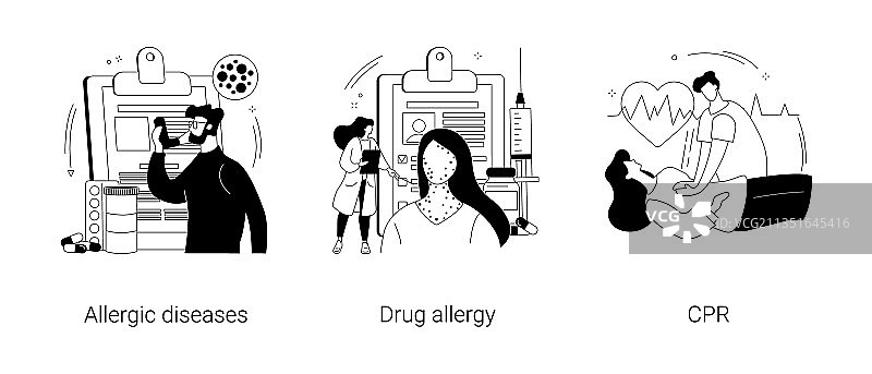 过敏反应抽象概念图片素材