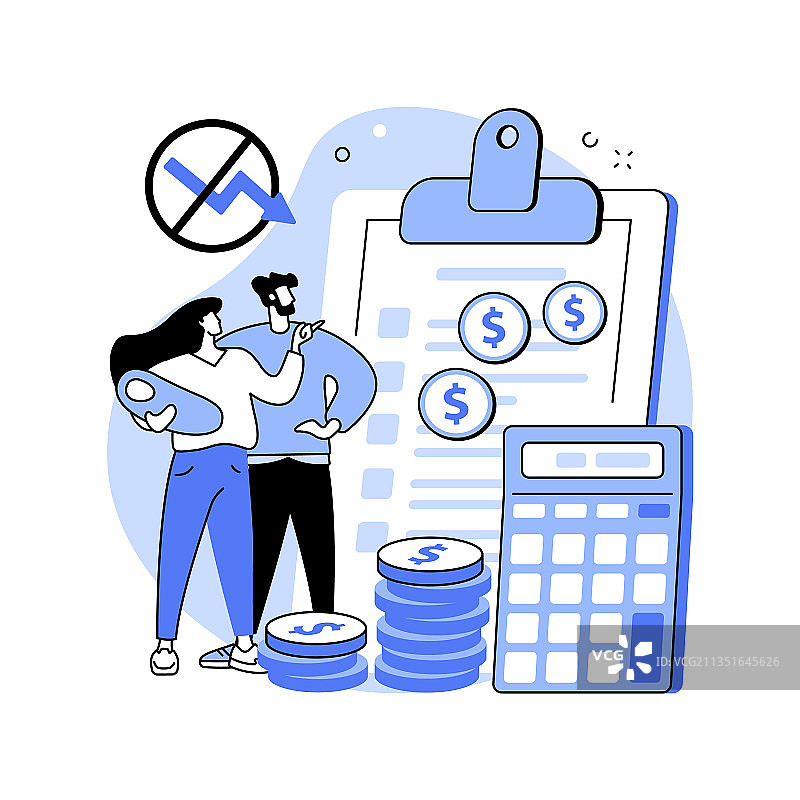 反危机家庭预算抽象概念图片素材