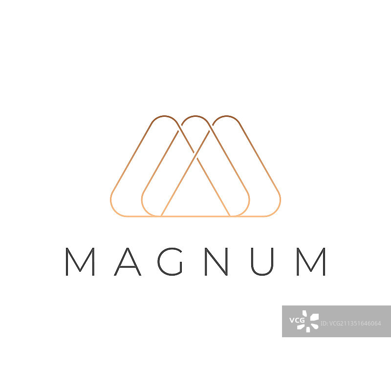 奢华风格字母M标志设计图片素材