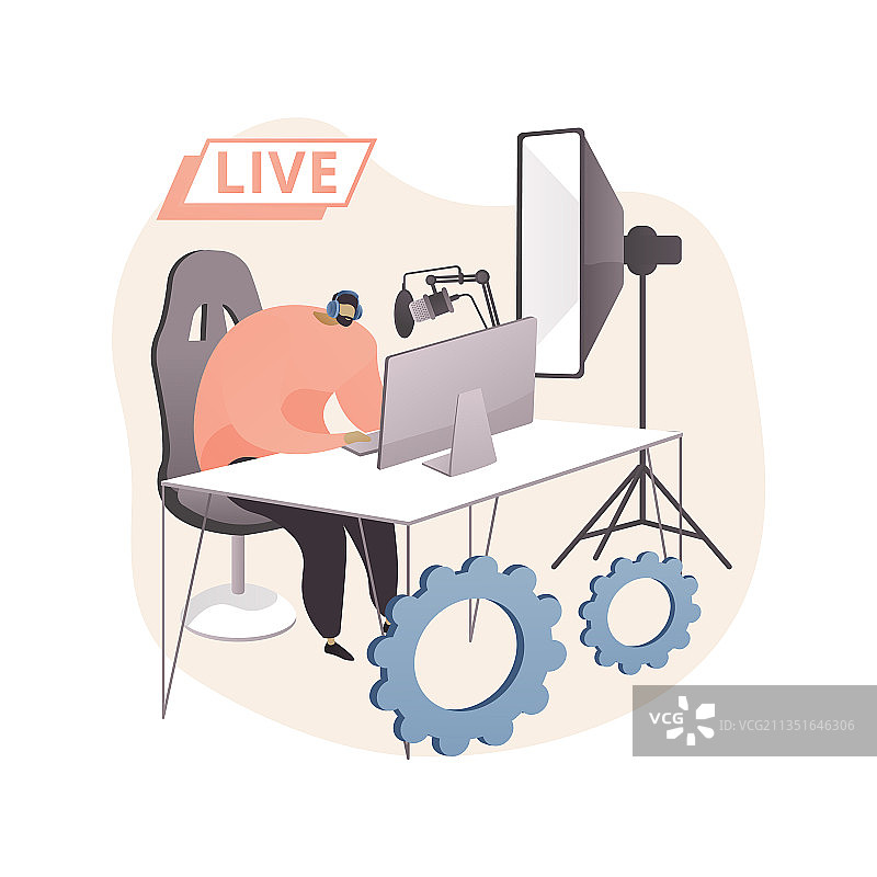 专业直播抽象概念图片素材