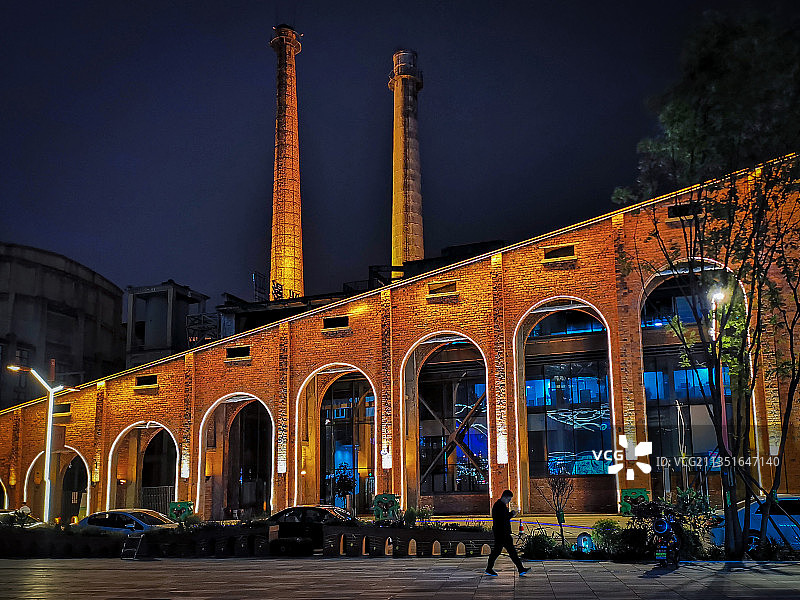 成都东郊记忆夜拍图片素材