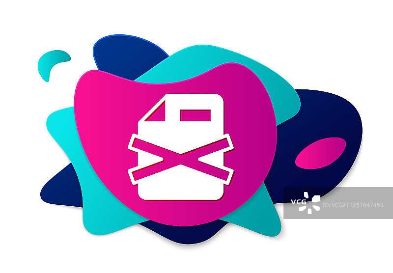 白色背景上的彩色删除文件文档图标图片素材