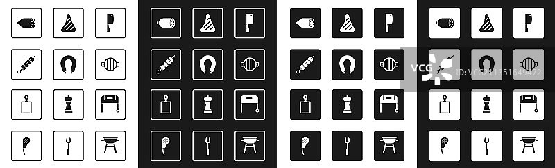 绞肉机香肠烤肉串合集图片素材