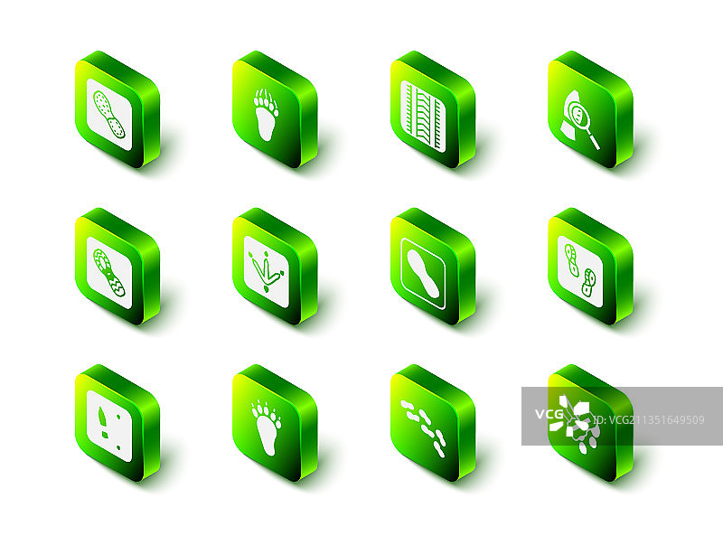 熊掌印、轮胎痕迹、放大镜图片素材