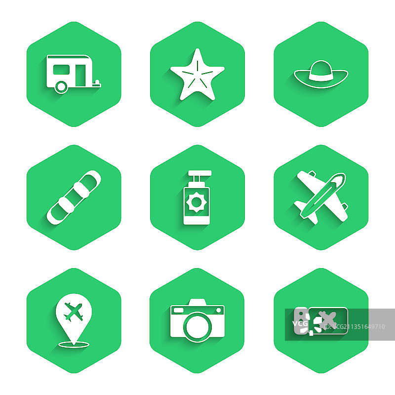 防晒喷雾瓶照相机航线图片素材