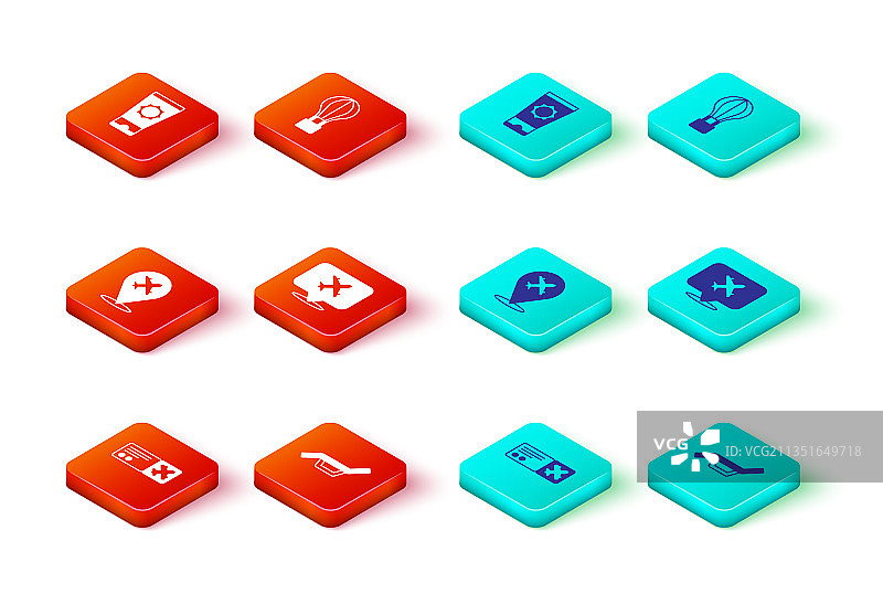 机票、日光浴床和伞、飞机图片素材