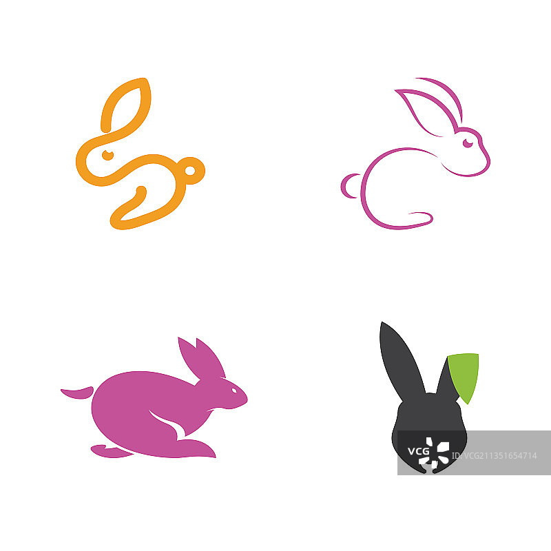 兔子图标设计图片素材