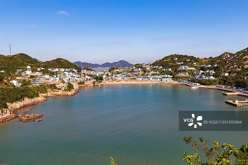 舟山市虾峙岛河泥槽村沙滩海景图片素材