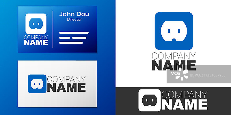 白色背景上的电源插座图标图片素材