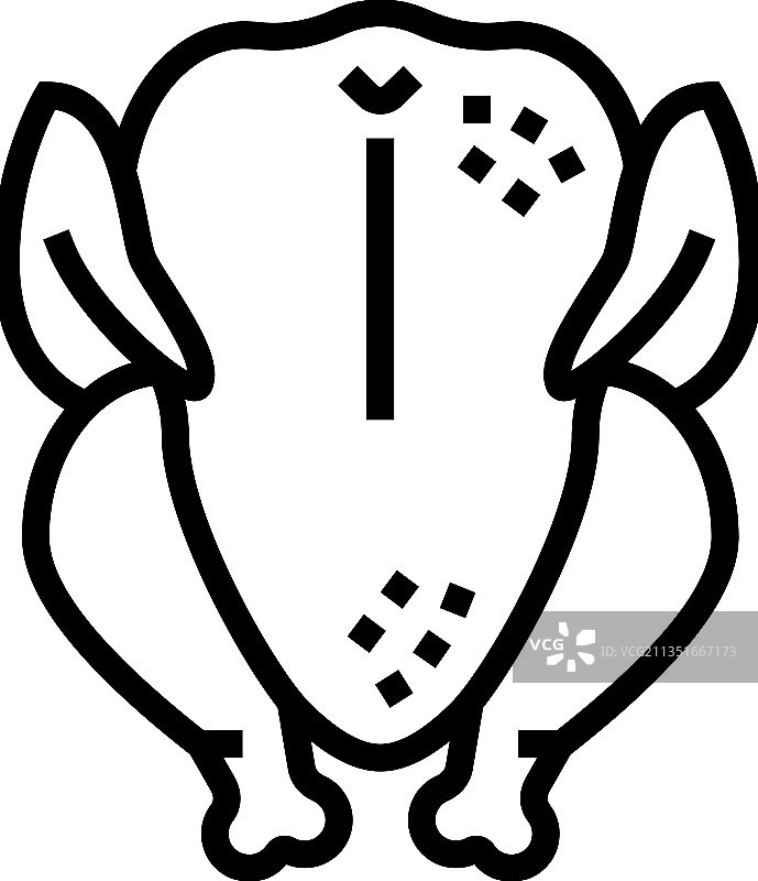 肉鸡轮廓图标图片素材
