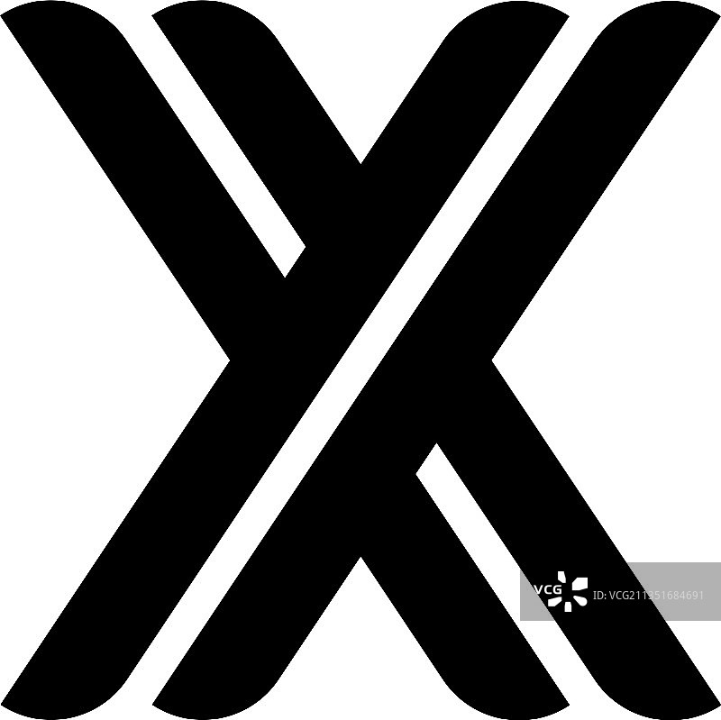 几何速度字母X标志图片素材