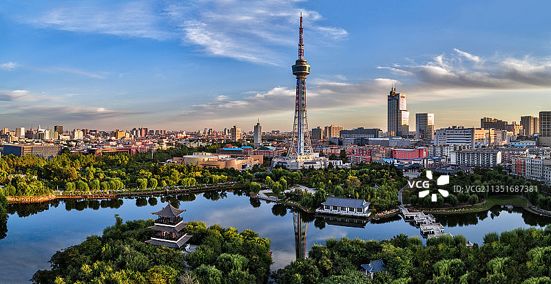 长春市区、吉塔、德苑公园图片素材