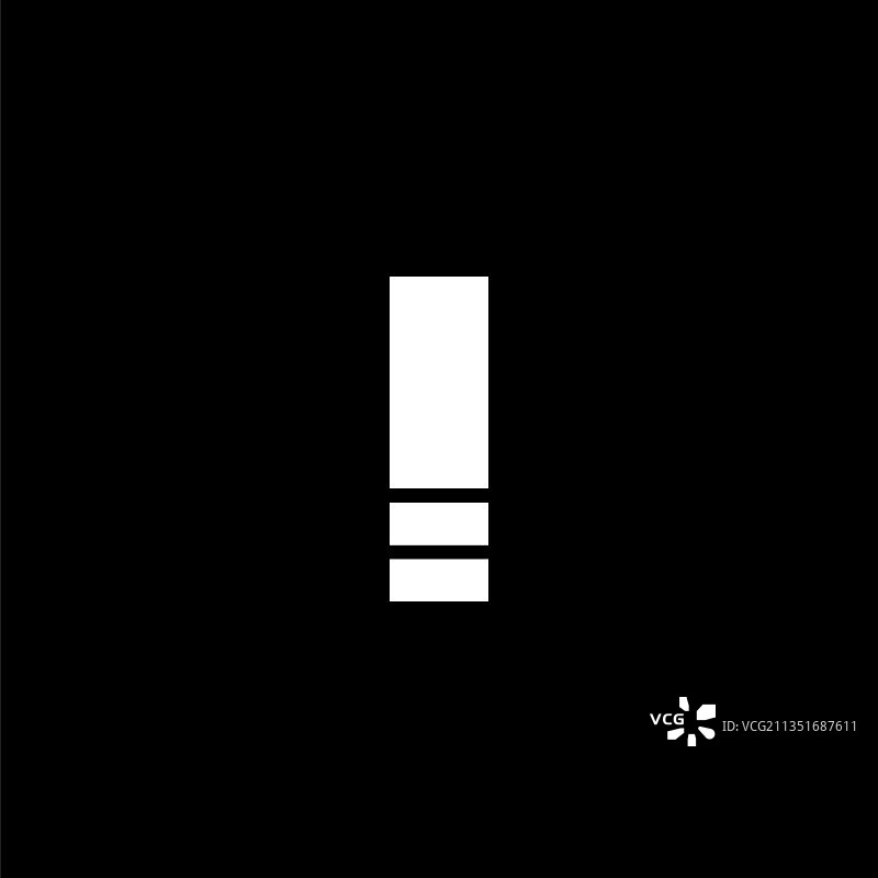 粗体几何渐变线条I字母标志图片素材