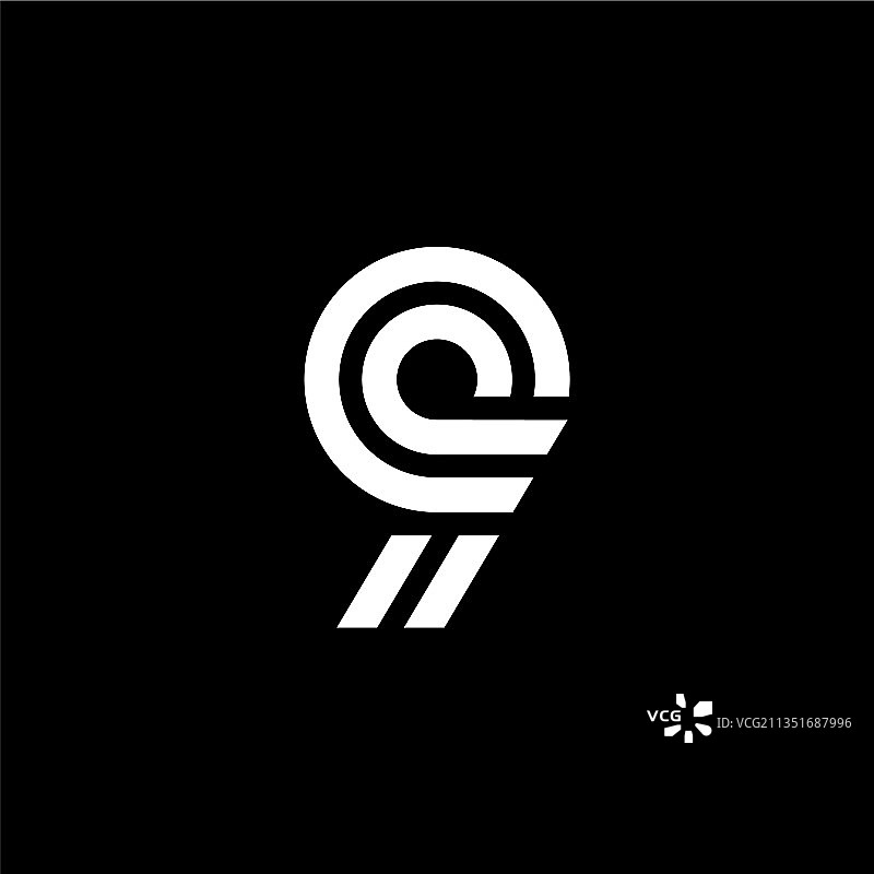双线9数字备选logo图片素材