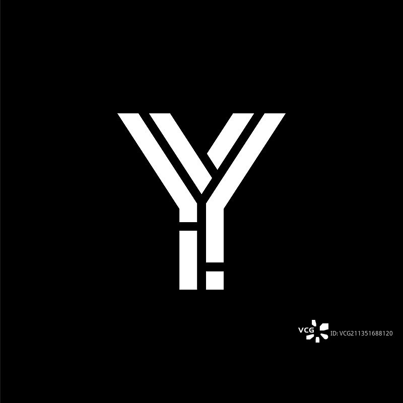 双线切割Y字母标志图片素材