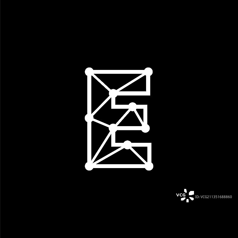 logo设计：点、线连接图片素材