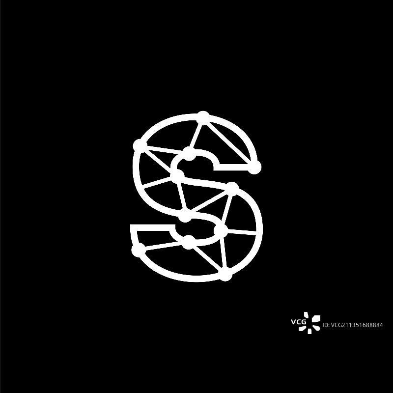 logo字母点线连接S图片素材