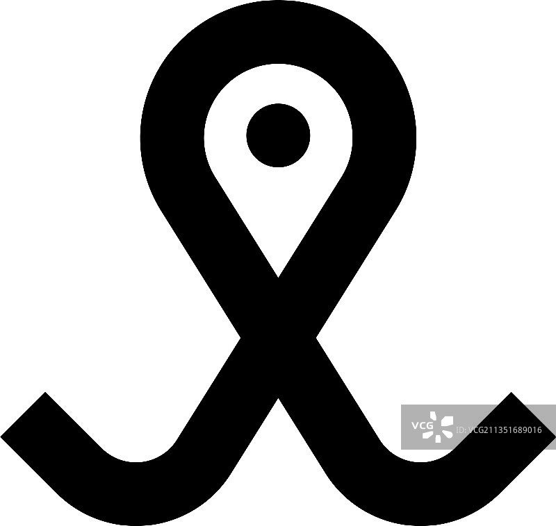 字母L标记手写别针标志图片素材