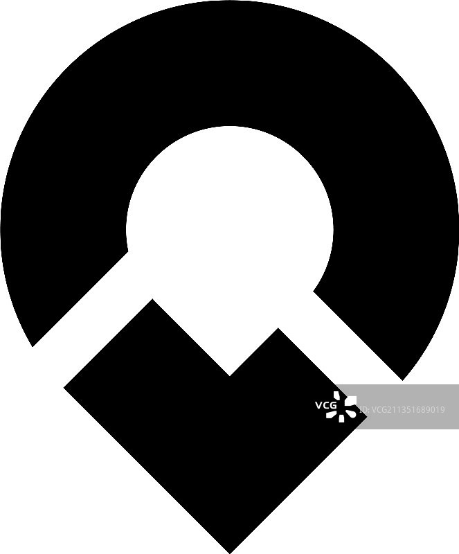 L字母标志，标记图钉指针图片素材