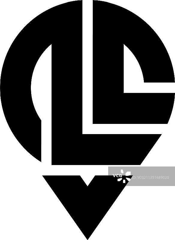 L字母标志，马克笔图钉指针图片素材