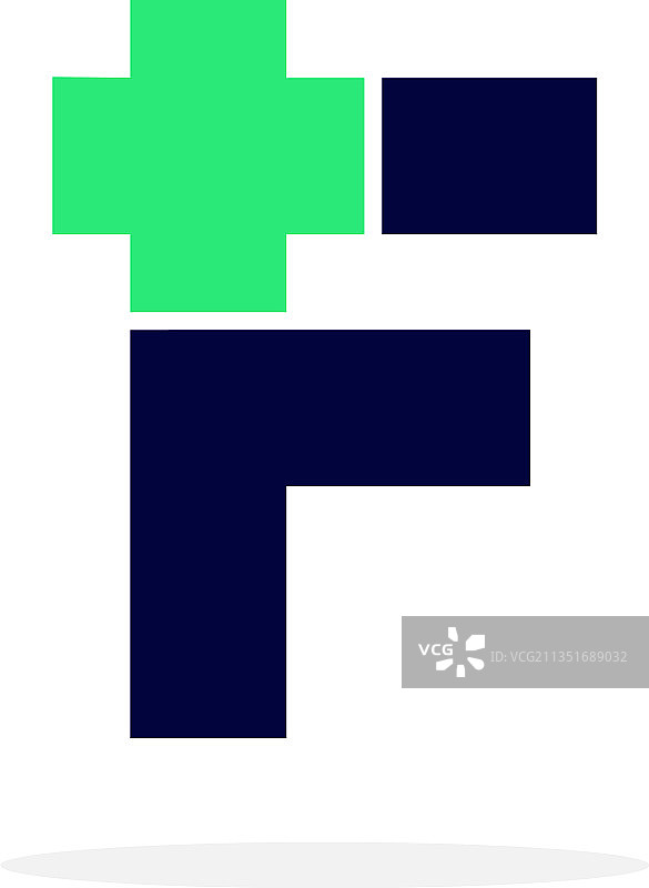 医疗十字F字母logo图片素材