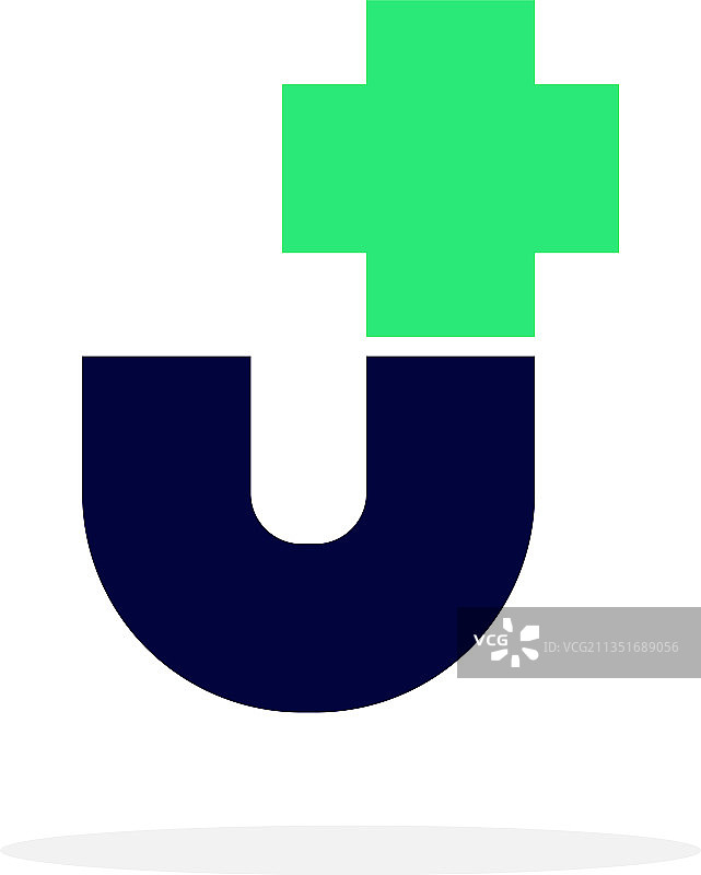 医疗十字J字母logo图片素材