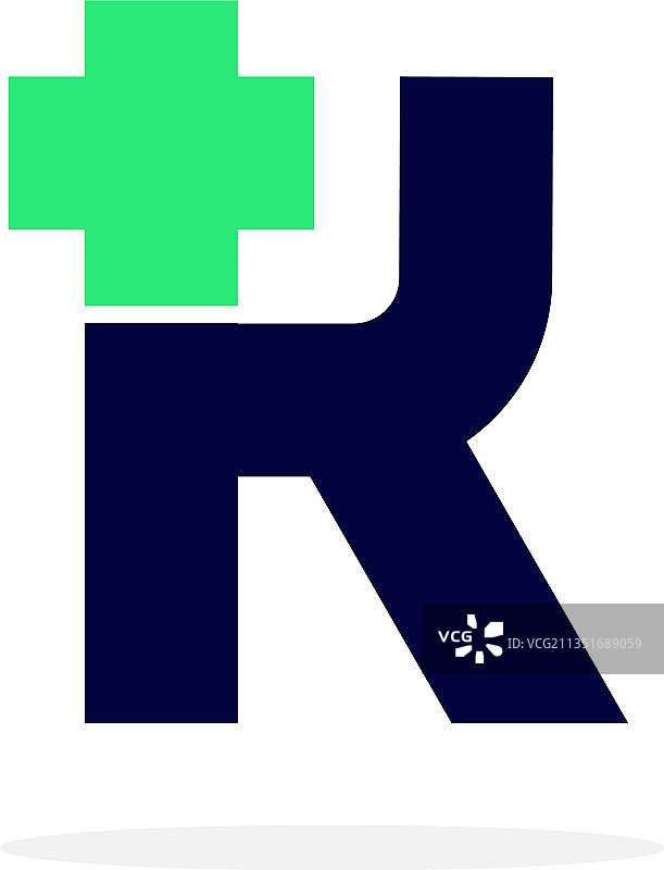 K字母医疗十字标志图片素材