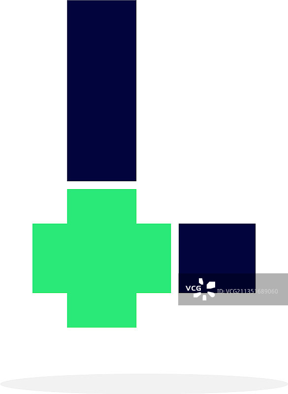 医疗十字L字母logo图片素材