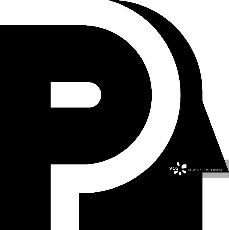 P字母粗体标志图片素材
