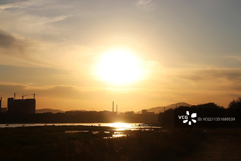 浪漫的日落图片素材
