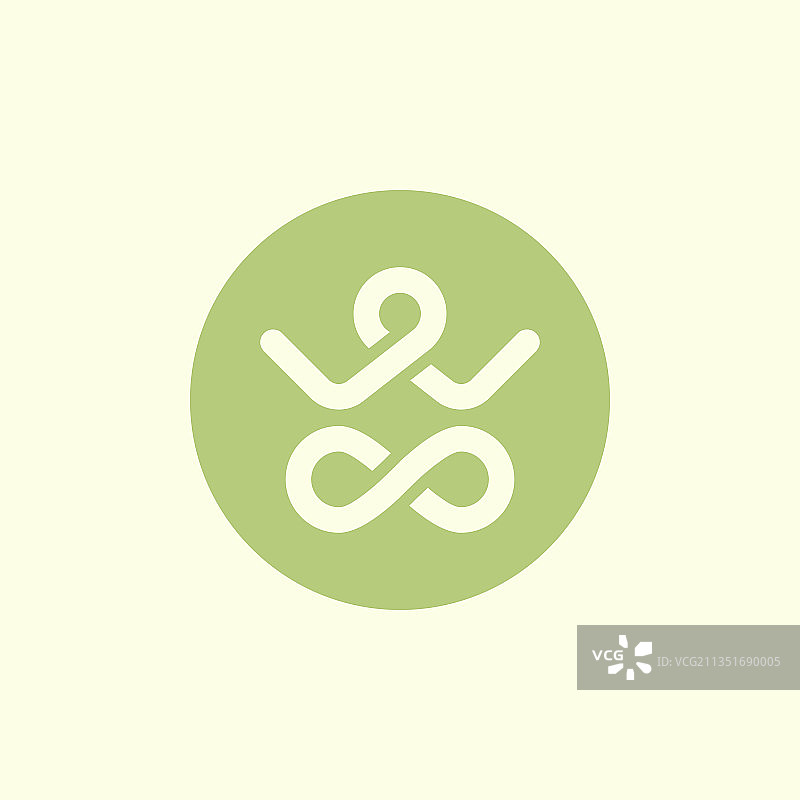 瑜伽禅宗logo圆形图标图片素材