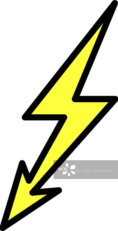 高压危险图标彩色轮廓图片素材