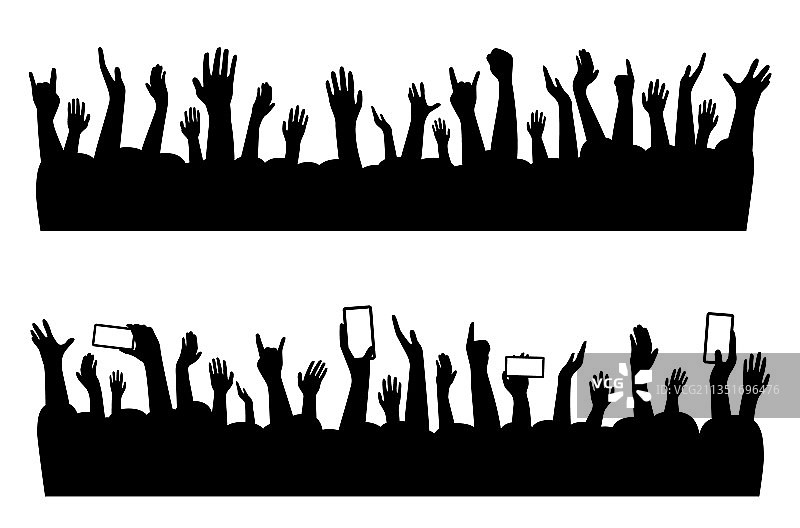 音乐会人群剪影图片素材