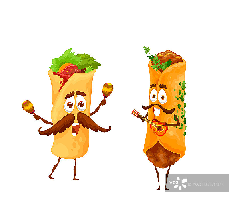墨西哥美食卡通人物图片素材