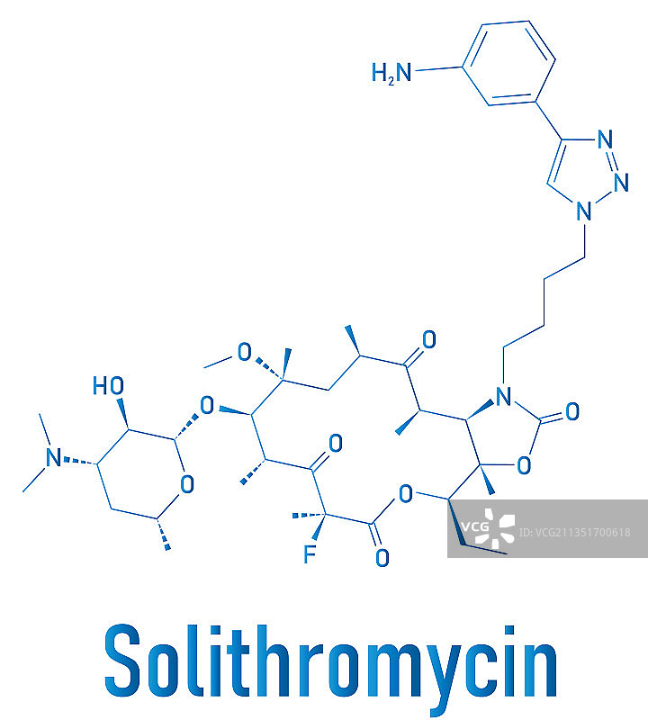 索利霉素分子骨架式图片素材