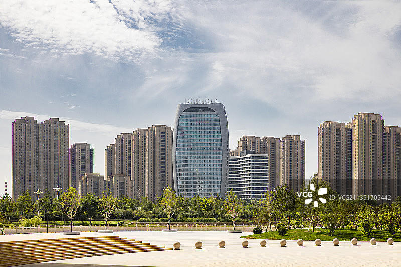 河北省保定市城市建筑风光图片素材