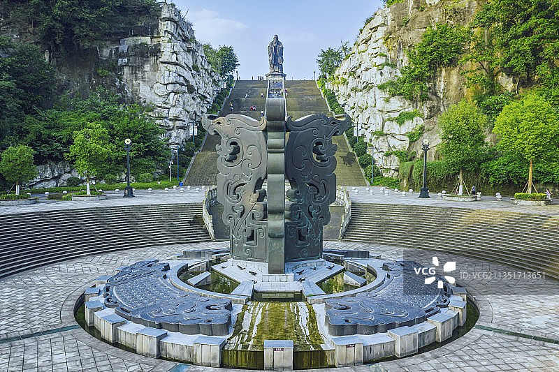 四川隆昌市孔子公园图片素材