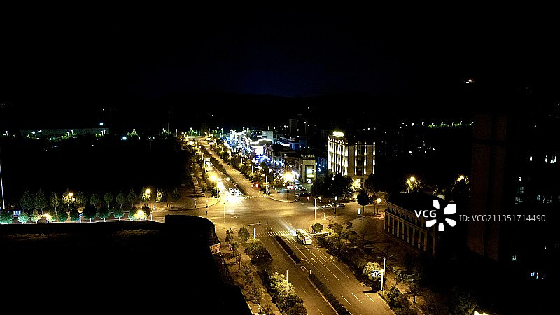 淮南夜景图片素材